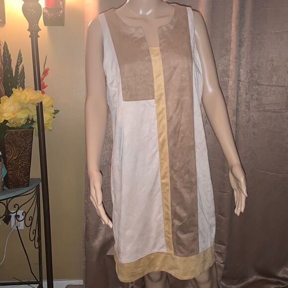 FAUX SUEDE STONE DRESS - Picture 1 of 10